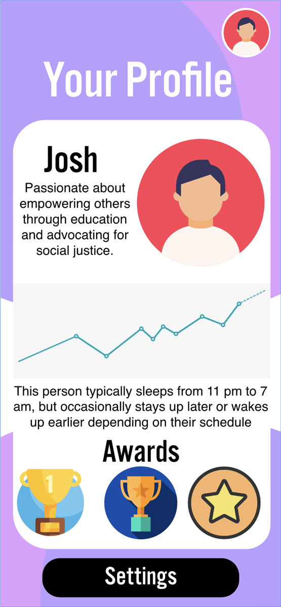 Deep Sleep profile screen
